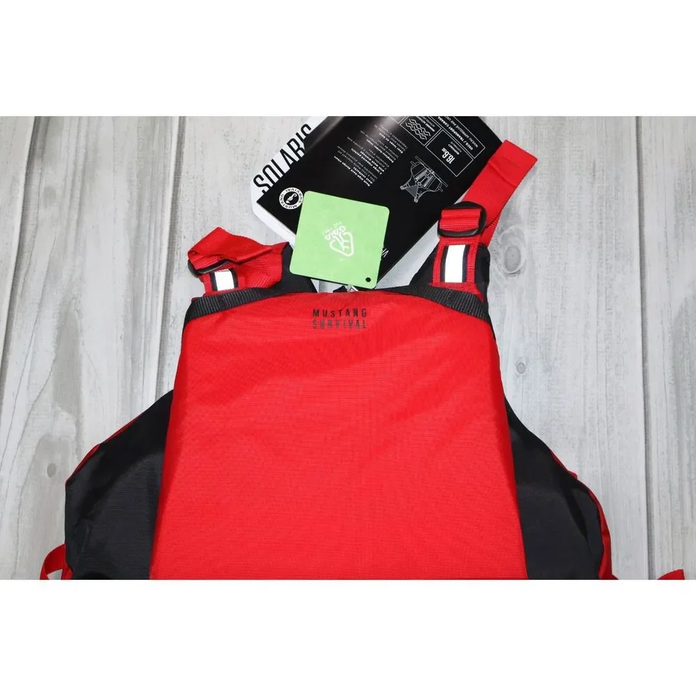 NEW Mustang Survival MS Solaris High Back Adult Kayak PFD Red Life Vest M/L